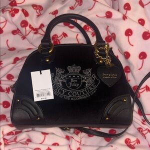 Juicy Couture Black and Gold Satchel